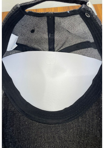 Jean Denim Kot Kumaş Vintage Unisex Cap Şapka Siyah