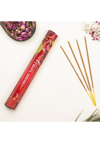Aromatika Kiraz & Vanilya Aromalı Premium Çubuk Tütsü