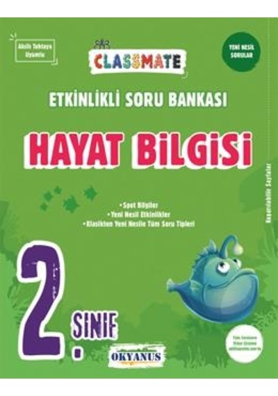 2. Sınıf Classmate Hayat Bilgisi Etkinlikli Soru Bankası  -  Abdulnur Yıldız  -  Okyanus Eğitim