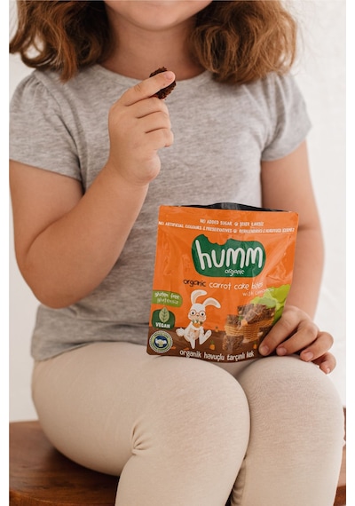 Hummorganic Organik Glutensiz Vegan Havuçlu ve Tarçınlı Kek Atıştırmalık Paketi - 3 adet
