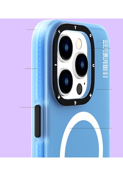 Apple Uyumlu iPhone 14 Pro Max Kılıf Magsafe Şarj Özellikli Youngkit Colored Sand Serisi Kapak