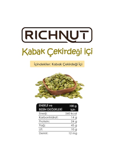 Çiğ Kabak Çekirdeği Içi 120g