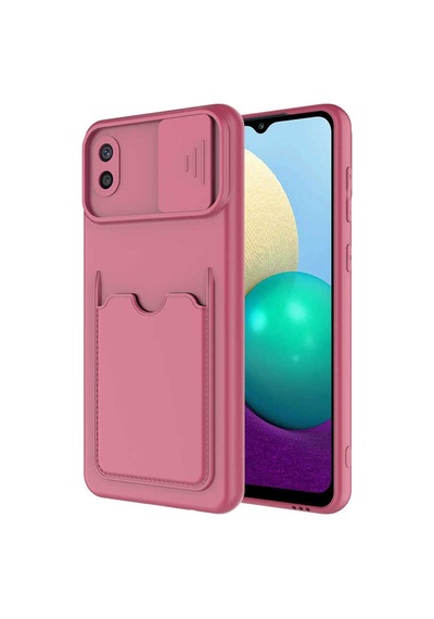 Galaxy A02 Kılıf Zore Kartix Kapak Koyu Mor