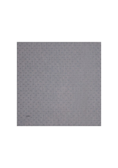 Cacharel Gri 90x90 B. Logolu İpek Koton Jakar Eşarp Gri Gri