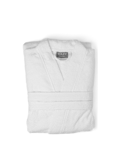 Soley HV.KIMONO.01 %100 Pamuklu Kimono Bornoz Beyaz