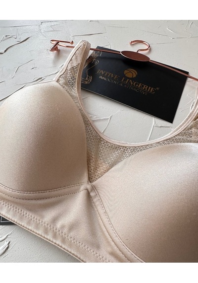 Orkide Kutulu Önü Fileli Balensiz Desteksiz Ultra Rahat Soft Cup Bej