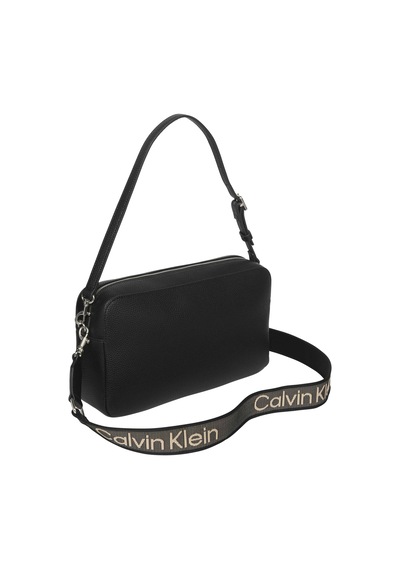 Calvin Klein Kadın Marka Logolu Günlük Kullanıma Uygun Siyah Omuz Çantası Lv04f3642g Ub1
