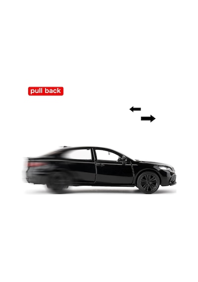 Uzak Doğu Serisi Toyota Camry Siyah Açılır Kapılar Diecast Çek Bırak Metal Model Araba 11 Cm 1:32