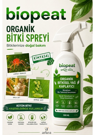 Organik Bitki Spreyi 500 Ml Bitkisel Yağ Bazlı Yaprak Temizleyici Ve Bitki Bakım Spreyi 1000