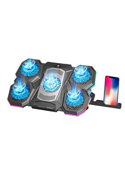 Blueforce Icecore Siyah 5 Fanlı Alüminyum 9-17 Inç Rgb Notebook Soğutucu Stand Sx-25rgb