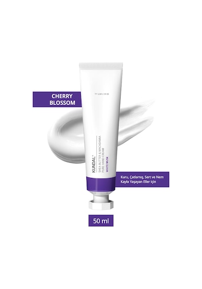 Yoğun Nem Veren Besleyici El Kremi Kundal Shea Butter & Macadamia Pure Hand Cream 50ml White Musk