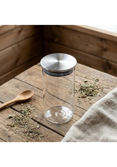 Metal Kapaklı Cam Kavanoz 300 Ml - Sızdırmaz Vakumlu Baharatlık Kahve Ve Kuruyemiş Saklama Kabı Premium Mutfak D Diğer