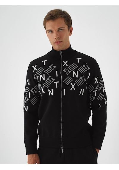 Xint Siyah Formunu Koruyan Regular Fit Hırka 801885
