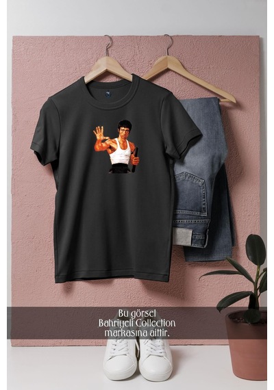 Bahriyeli Collection Oversize The Of Bruce Lee Temple Run 2, Bruce Lee Tasarımlı Unisex T-shirt Siyah