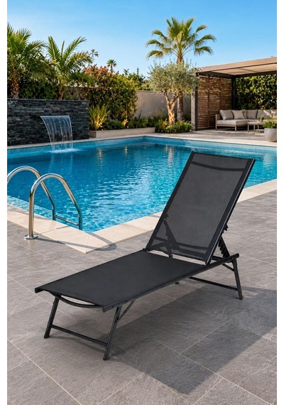 Reyo Bysay Katlanabilir Fileli Şezlong, Alüminyum Çerçeve, Antrasit, 54x180x35 Cm, Plaj Ve Havuz İçin Portatif Bah Diğer
