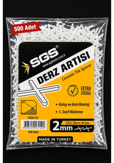 Derz Artısı 2 Mm 1 Paket/500 Adet Fayans Seramik Döşeme Derz Arası