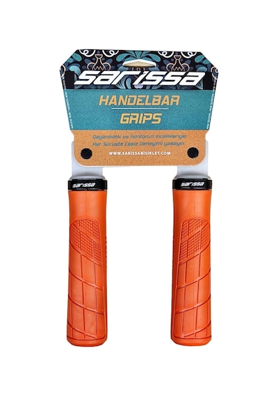 Sarissa Pvc Elcik Ergonomik Destekli Yapı Kolay Kavrama Kaymaz Bisiklet Elciği Turuncu