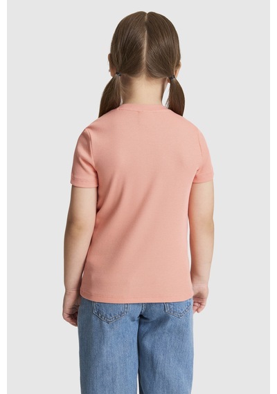 U.S. Polo Assn. Kız Çocuk Mercan Tişört Basic 50325626-vr204 Coral