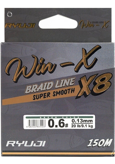 Ryuji Winx Green 0.06 Mm 150mt 8 Kat İp Misina 4.5kg Çeker