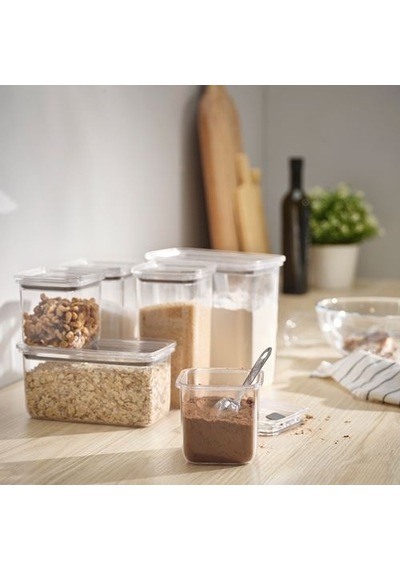 Ikea Korallvıppa Erzak Saklama Kabı Seti, Şeffaf, 6'lı Set