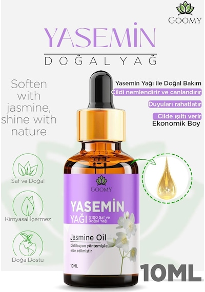Goomy Yasemin Yağı %100 Doğal Bitkisel Uçucu Yağ Jasmine Oil 10ml 10 ML