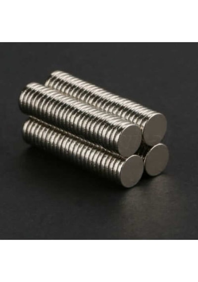 50 Adet Çap 6mm X Kalınlık 1mm Yuvarlak Süper Güçlü Neodyum Mıknatıs