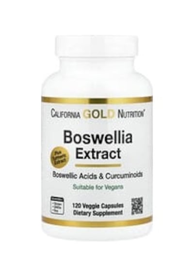 California Gold Nutrition, Boswellia Extract, Turmeric Curcumin Complex With Turmeric Extract And Turmeric Powder, 120 Veggie Capsules Aromasız