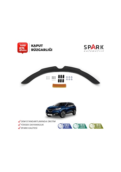 Renault Kadjar 2015- Yılı Ve Sonrası Uyumlu Kaput Rüzgarlığı 3mm