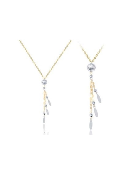 Diamond Line-Gülaylar - Sarı Beyaz Altın 14 Ayar Koleksiyon Kolye N11.25415