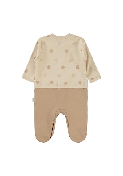 Civil Baby Pati Ayıcık Baskılı 1-6 Ay Tulum - Fil Dişi
