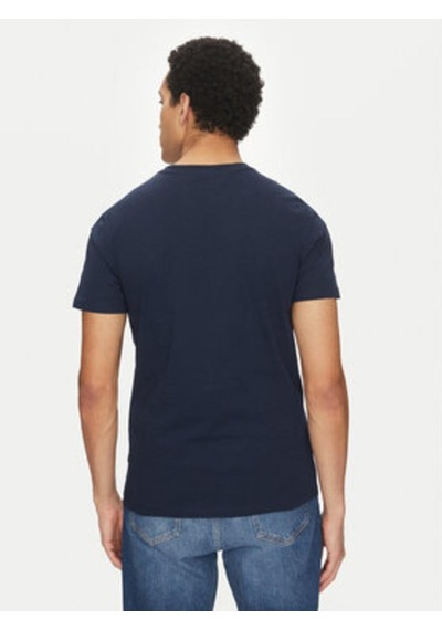 Logo Detaylı Everyday Soft Lacivert T-shirt-14108 Mavi