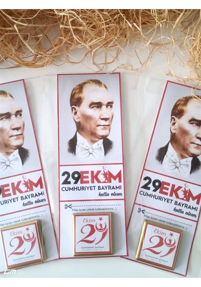 Farklı Market 29 Ekim Cumhuriyet Bayramı Çikolatası Ve Kitap Ayracı 20 Adet