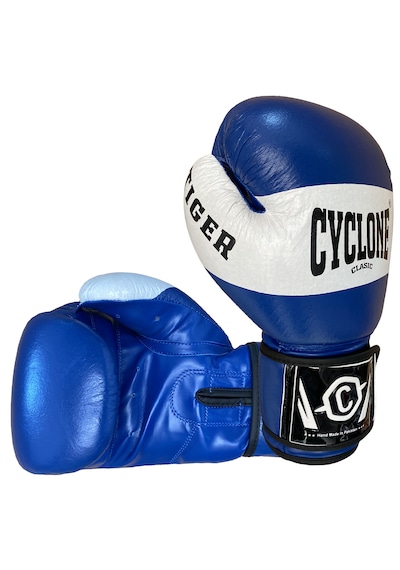 Cyclone Tiger Orijinal Deri Boks Ve Kick Boks Eldiveni Mavi