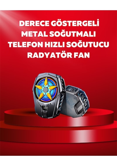 Mobil Cihaz Soğutma Radyatörü - Metal+abs, Type-c Kablolu