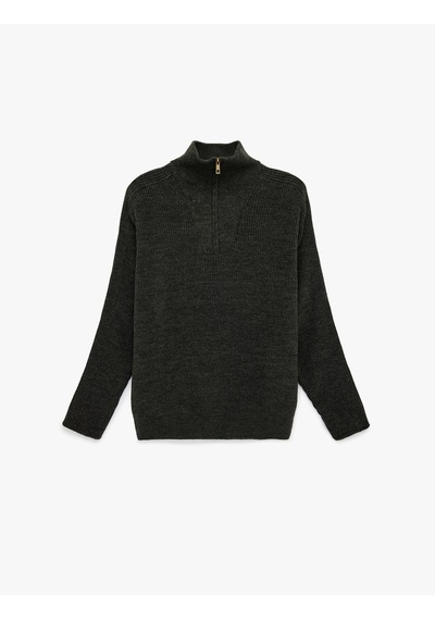 Koton Regular Fit Uzun Kollu Yaka Detaylı Yarım Fermuarlı Triko Kazak Antrasit 6wam70075ht Koton Regular Fit Uzun Kollu Yaka Detaylı Yarım Fermuarlı Triko Kazak Antrasit 6wam70075ht