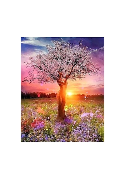 Doğa Ana Çerçeveli 60x75 Sayılarla Boyama Hobi Seti Çok Renkli