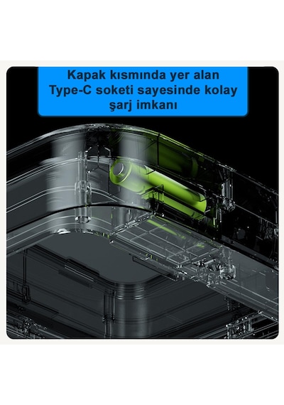 Sensörlü 22 Litre Çöp Kovası Şarj Edilebilir Lityum Pilli / Gt-sc05