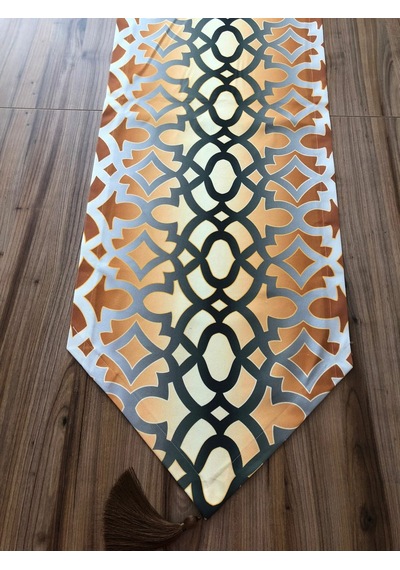 Degrade Ottoman Desenli Runner Çok Renkli