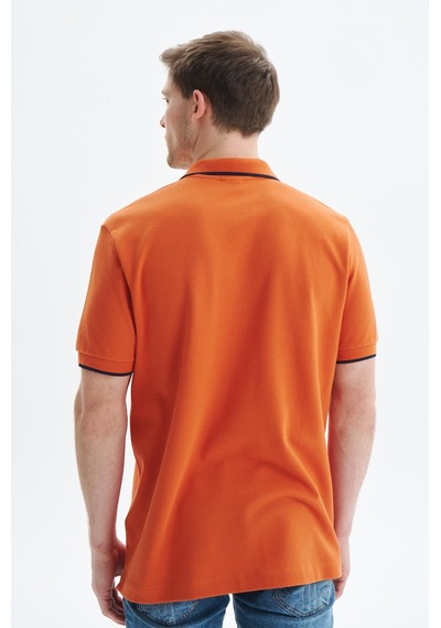 AR-MA Arma Erkek Regular Fit Basic % 100 Pamuk Pike Polo Yaka Tişört Y29374353802 Pembe
