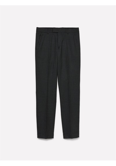 Viskoz Karışımlı Logo Detaylı Özel Dikim Chino Pantolon Erkek Siyah Pantolon - 325a4sddsf05k