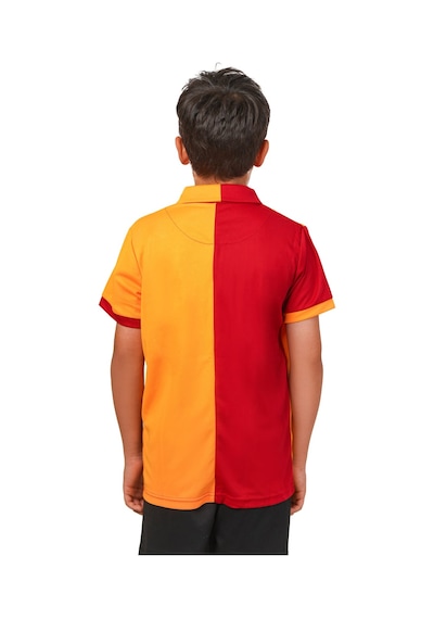 Gsstore Galatasaray Lisanslı 5 Yıldız Polo Yaka Çocuk Forma T-shirt Sarı - Kırmızı