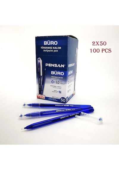 Pensan Büro Kalemi Mavi 2x50