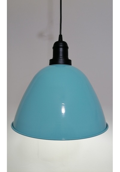 Riolight Retro Turkuaz Içi Beyaz Tekli Sarkıt Çap: 28Cm