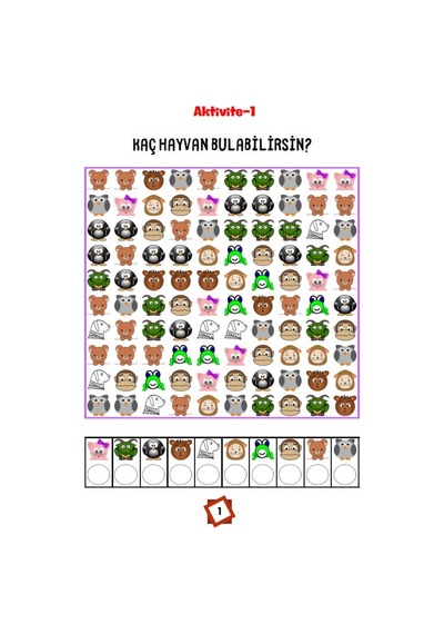 Gizli Hayvanları Bul Yaz-sil Kitabı