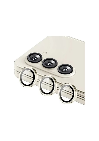 Newface Samsung Galaxy Z Fold 5 Valdez Metal Kamera Lens - Krem