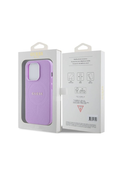 Apple Uyumlu iPhone 15 Pro Kılıf Guess Lisanslı Magsafe Şarj Özellikli Yazı Logolu