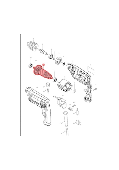 Makita 6413 Endüvi Rotor Kollektör Ürün Kodu 515699-3