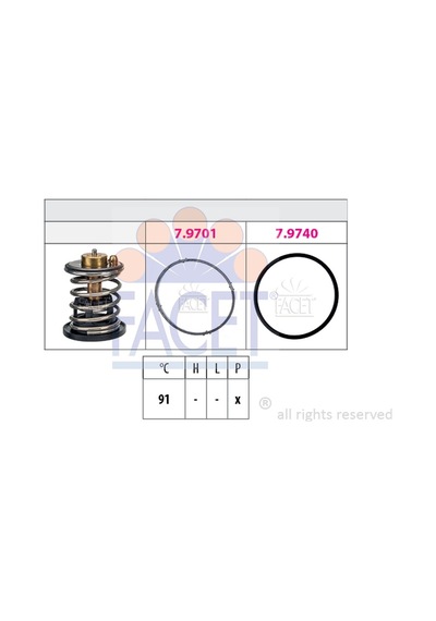 FACET 77975 Termostat Bmw G20 G30 G32 G11 G15 G01 G02 G05 G06 G07