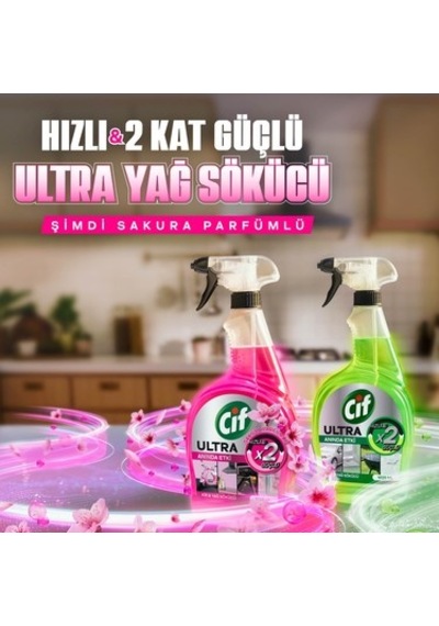 1000 Ml Sakura Parfümlü Kir Ve Yağ Sökücü Ultra Sprey 508 Yeşil