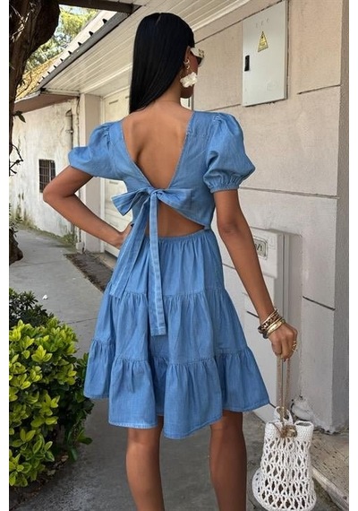 De'charme Kare Yakalı Ve Gipe Detaylı Tensel Elbise 2883 Diğer